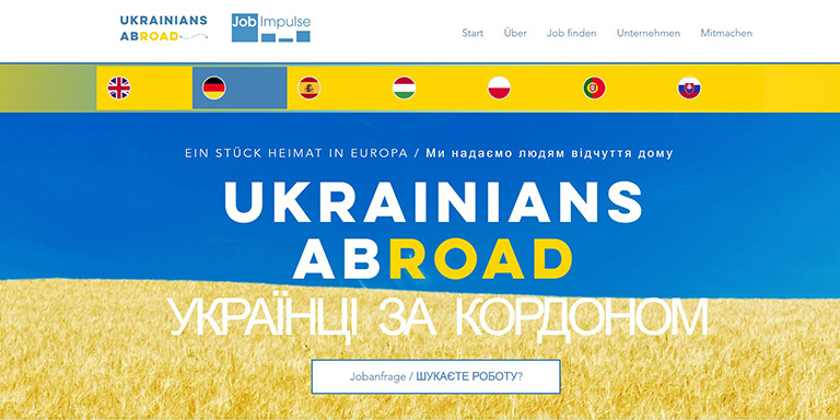 Job-Plattform für ukrainische Flüchtlinge